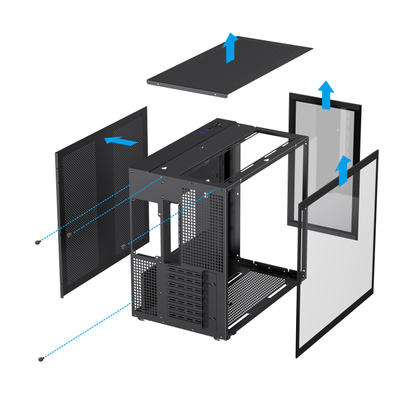 Carcasă PC Gamemax Infinity, Midi-Tower, Fără PSU, Negru