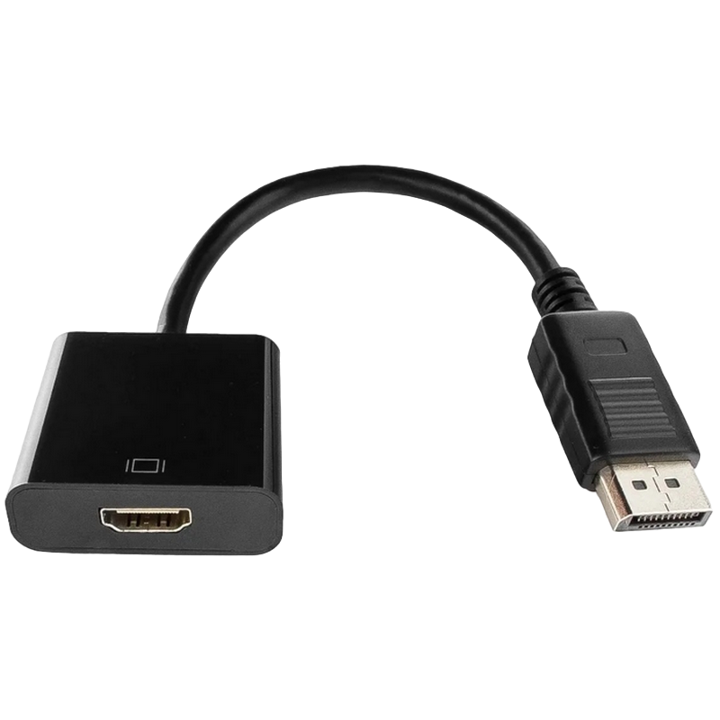 Видеоадаптер Cablexpert A-DPM-HDMIF-002, DisplayPort (M) - HDMI (F), 0,1 м, Чёрный