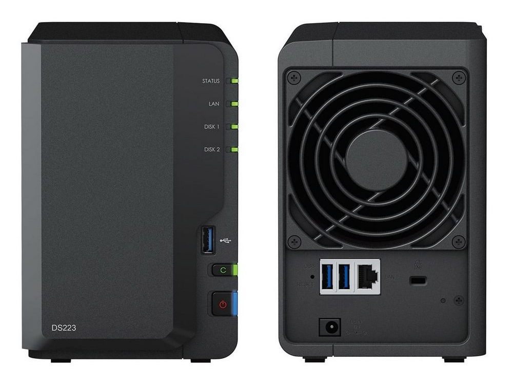 Stocare atașată la rețea SYNOLOGY DS223, Negru