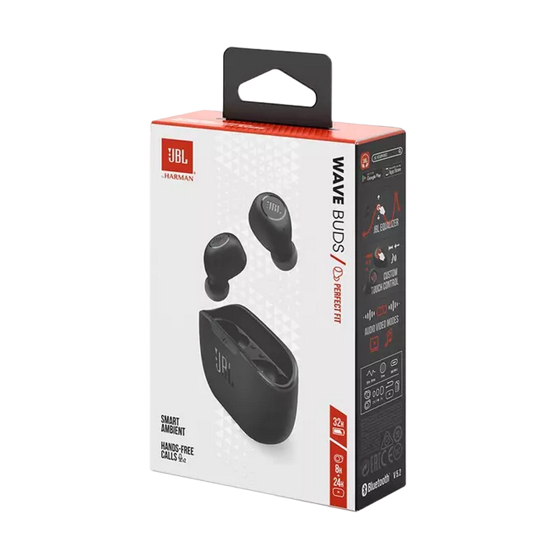 True Wireless JBL Wave Buds, Black, TWS Headset