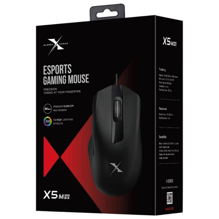 Игровая мышь Bloody X5 Max, Чёрный