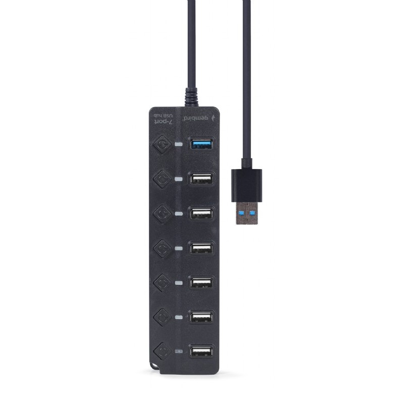 USB 2.0 Hub 7-port with switches, Gembird