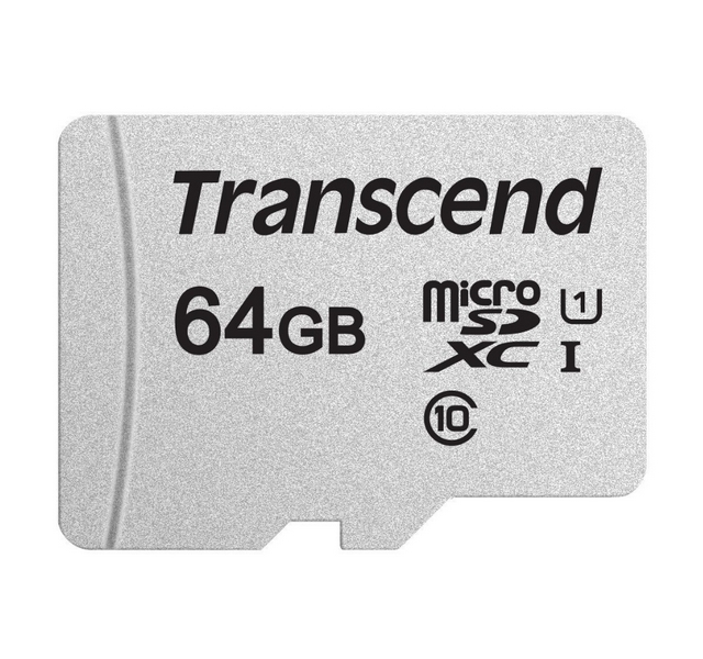 .64GB MicroSD (Class 10) UHS-I (U1), Transcend