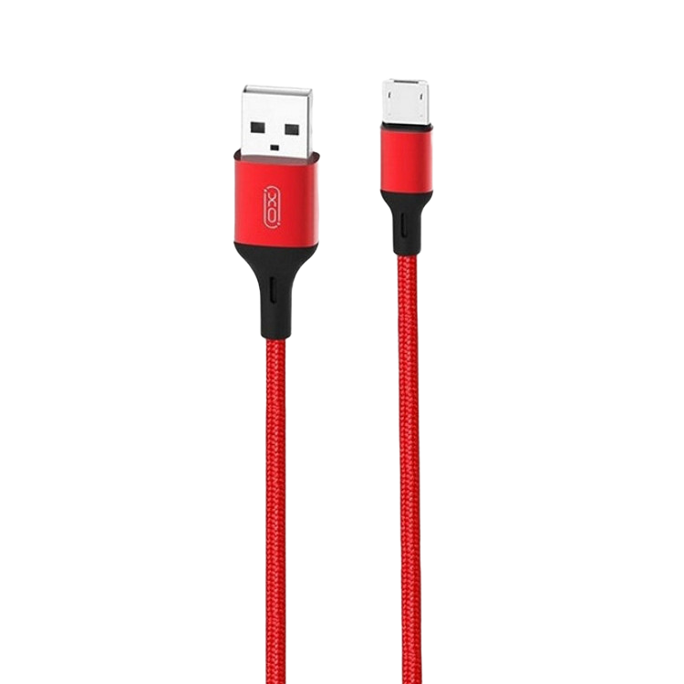 Micro-USB Cable XO, Braided NB143, 2M, Red