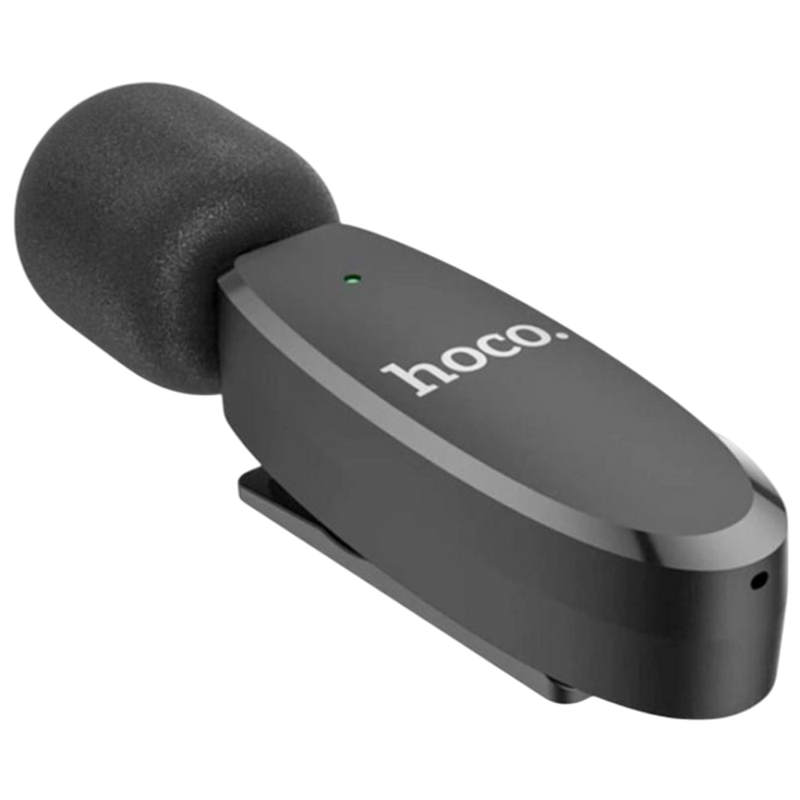 Портативный записывающий микрофон Hoco L15 Беспроводной/Проводной Черный