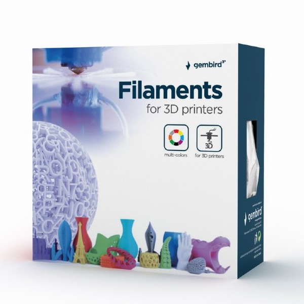 Filament Termoplastic Gembird FF-3DP-ABS1.75-02-Y, ABS, Galben, 1.75mm, 0,6kg