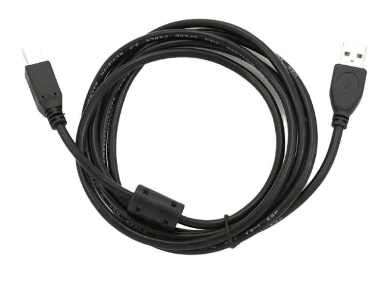 Cable USB, AM/BM,   3.0 m,  Retail pack, Cablexpert, Black, CCFB-USB2-AMBM-3M