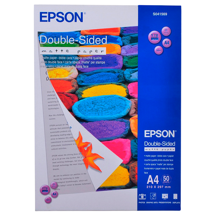 Photo Paper A4 178gr 50 sheets Epson Double-Sided Matte 