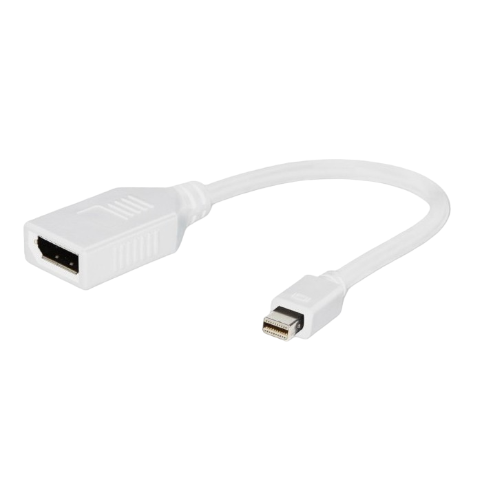 Видеоадаптер Cablexpert A-mDPM-DPF-001-W, MiniDP (M) - DisplayPort (F), 0,15м, Белый