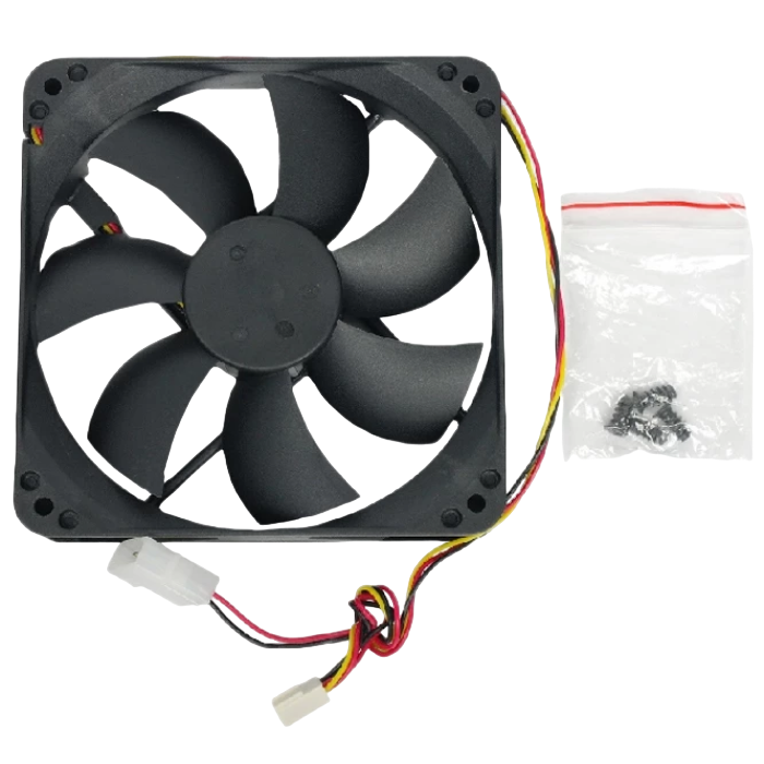 PC Case Fan Chieftec AF-1225S, 120x120x25 mm, 24-27 dB, 1350RPM, 55 CFM, 3pin/Molex