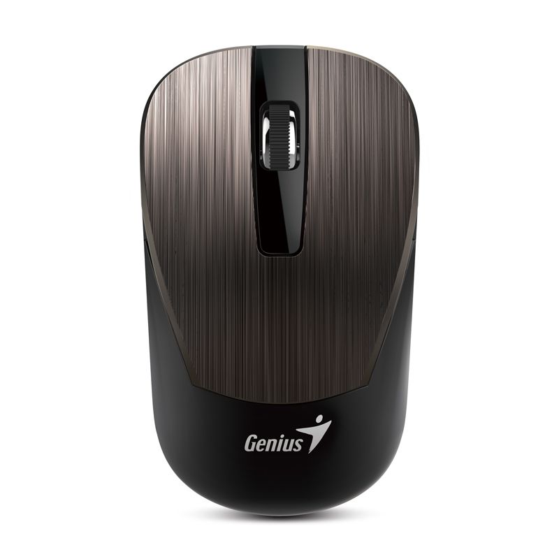 Wireless Mouse Genius NX-7015, Optical, 800-1600 dpi, 3 buttons, Ambidextrous,BlueEye,1xAA,Chocolate