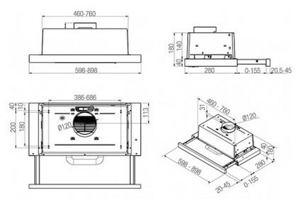 Встраиваемая Вытяжка Whirlpool AKR 749/1 WH, Белый