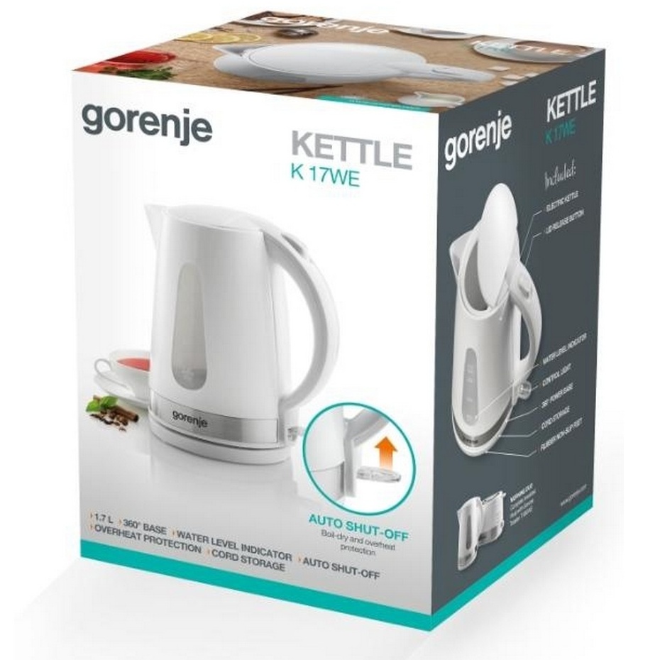 Fierbător electric Gorenje K17WE, Alb