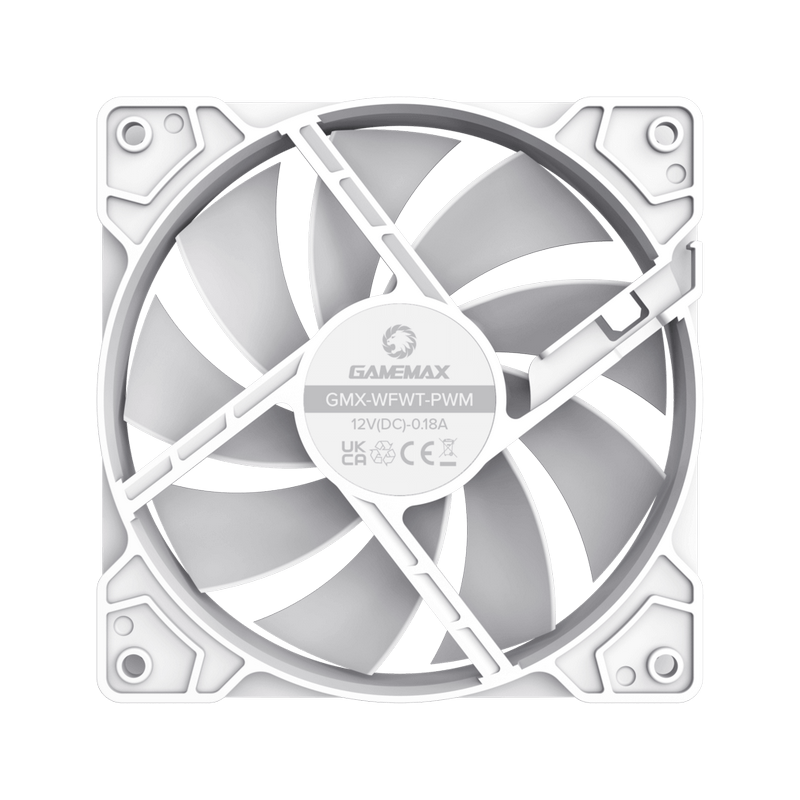 Ventilator PC Gamemax GMX-WFWT-PWM 120 mm Alb
