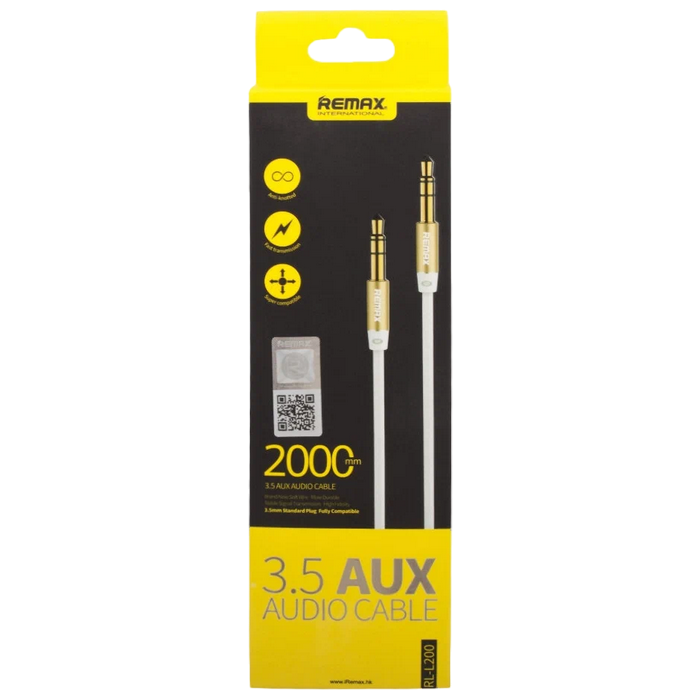 AUX Audio Cable Remax, 2M, White