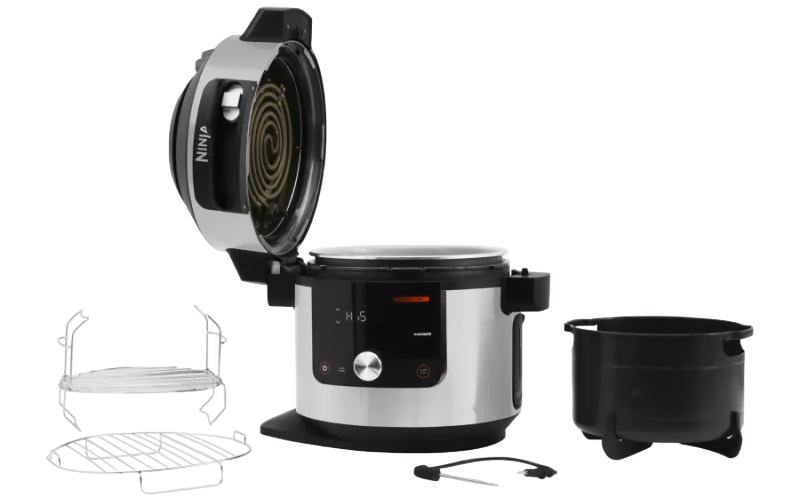 Aparat de gătit multifuncțional sub presiune Ninja OL750EU, Argintiu | Negru