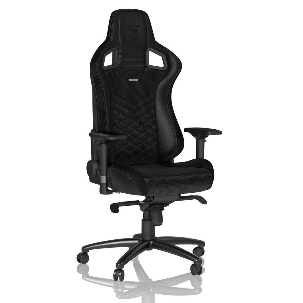 Игровое кресло Noblechairs Epic, Искусственная кожа, Черный/Зеленый