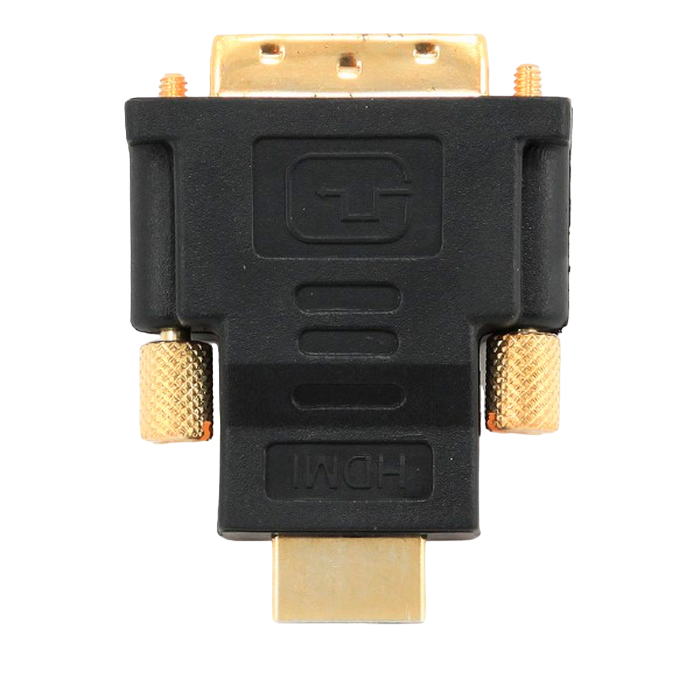 Видеоадаптер Cablexpert A-HDMI-DVI-1, HDMI (M) - DVI-I (M), Чёрный