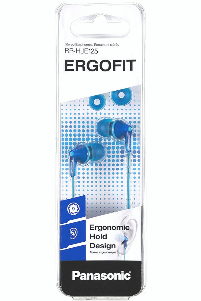 Earphones Panasonic RP-HJE125E-A Blue, w/o Mic, 1 x mini-jack 3.5mm