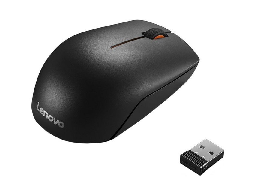 Беcпроводная мышь Lenovo 300 Compact, Чёрный