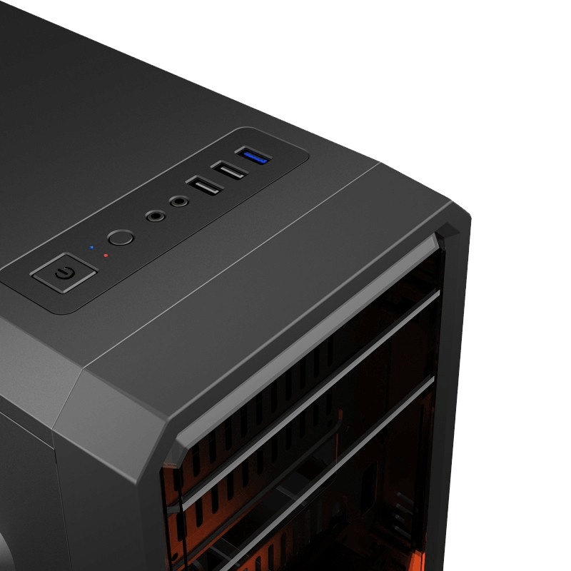 Компьютерный корпус Gamemax G561-FRGB, Midi-Tower, ATX, Чёрный