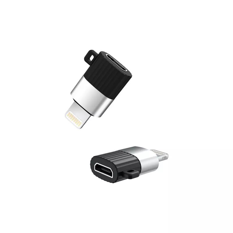 Adaptor XO NB149B, Lightning/micro-USB (F), Negru