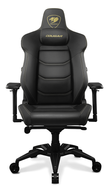 Scaun Gaming Cougar ARMOR EVO, PVC Piele, Negru/Auriu