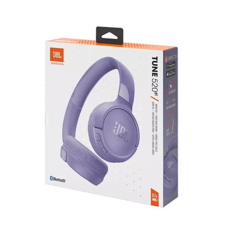 Headphones Bluetooth JBL T520BT, Purple, On-ear