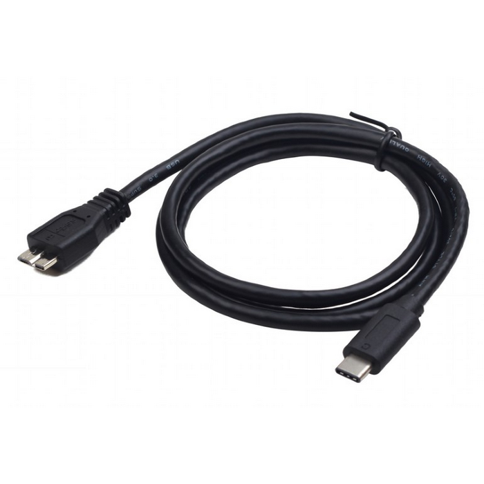Cable  Type-C/microUSB3.0, CM/BM, 1.0 m, Cablexpert, Black, CCP-USB3-mBMCM-1M