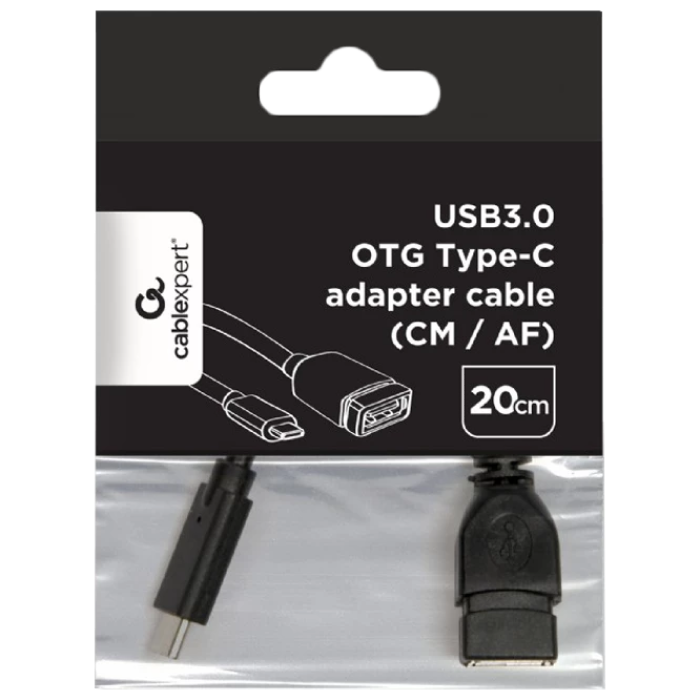 Adapter  Type-C male / USB3.0 female 20cm, CM/AF, Cablexpert, A-OTG-CMAF3-01