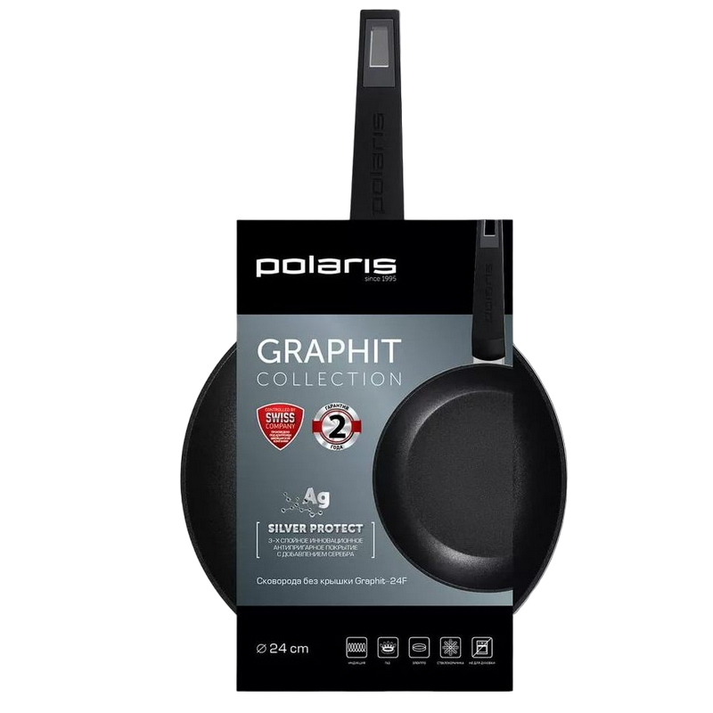 Tigaie Polaris Graphit-24F, 24cm, Grafit