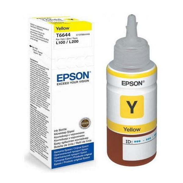 Контейнер с чернилами Epson T664, C13T66444A, Желтый