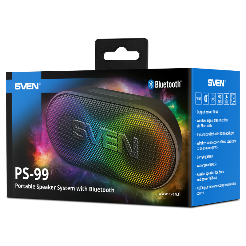 Портативная колонка SVEN PS- 99 Черный