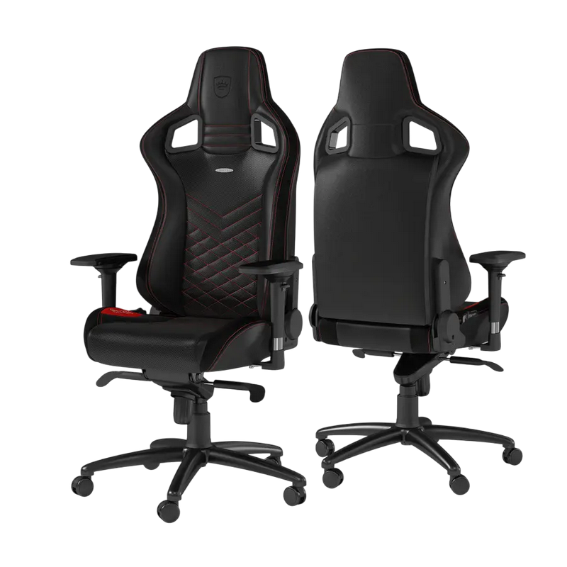 Игровое кресло Noblechairs Epic, Искусственная кожа, Черный/Красный