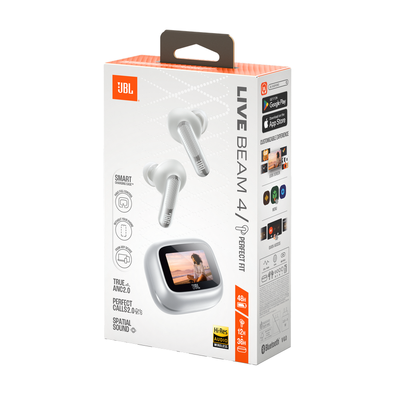 Căști Bluetooth JBL LIVE Beam 4 Argintiu