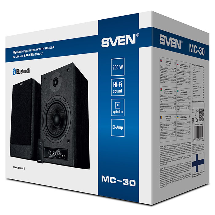 Компьютерные колонки 2.0 SVEN MC-30, Чёрный