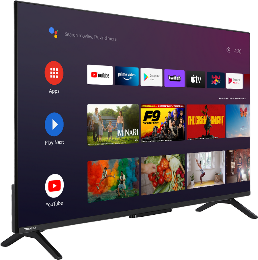 43" QLED SMART TV Toshiba 43QA2363DG, 3840x2160 4K UHD, Android TV, Negru