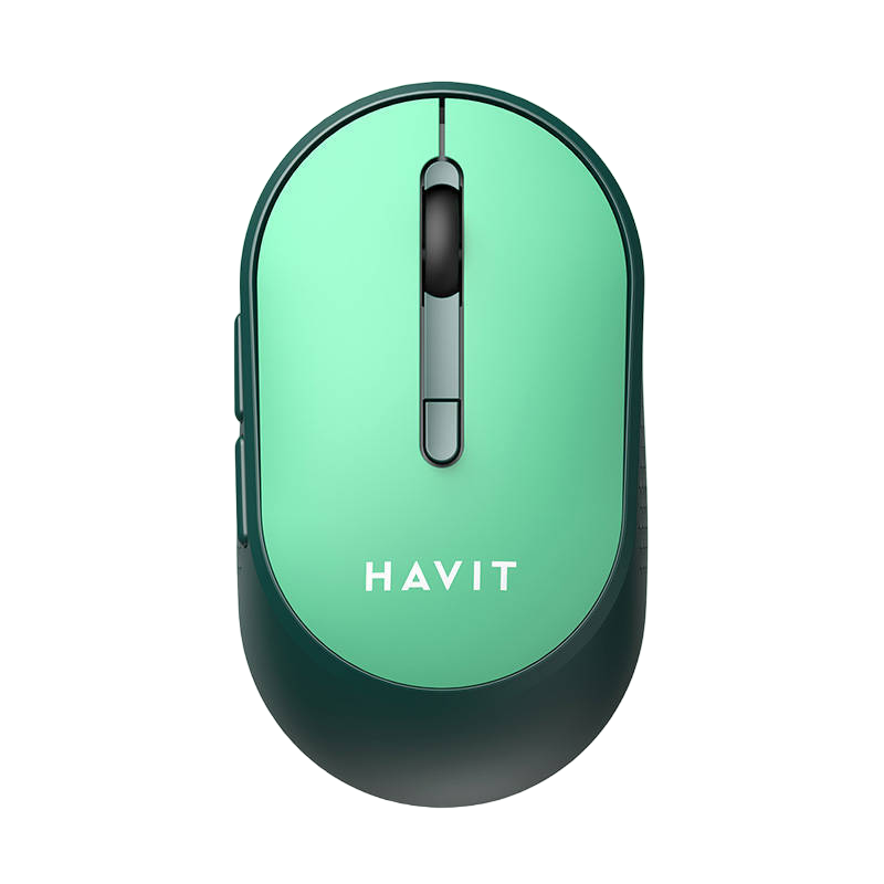 Wireless Mouse Havit MS78GT, 1200-3200dpi, 6 buttons, Ambidextrous, 1xAA, 2.4Ghz, Green