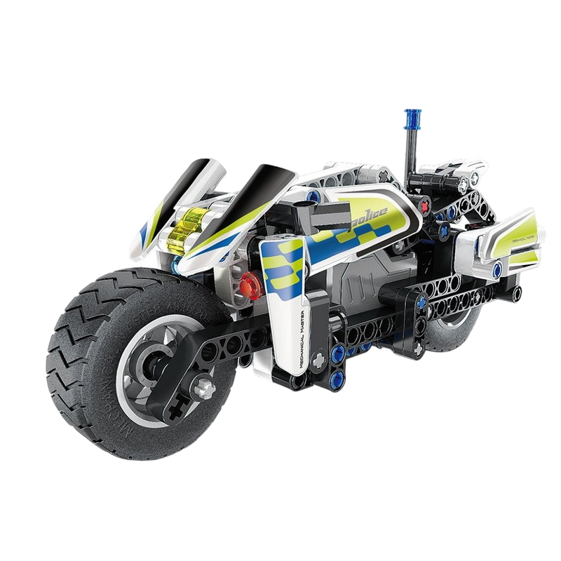5806, XTech Bricks: Pull Back Police Motorbike, 193 buc