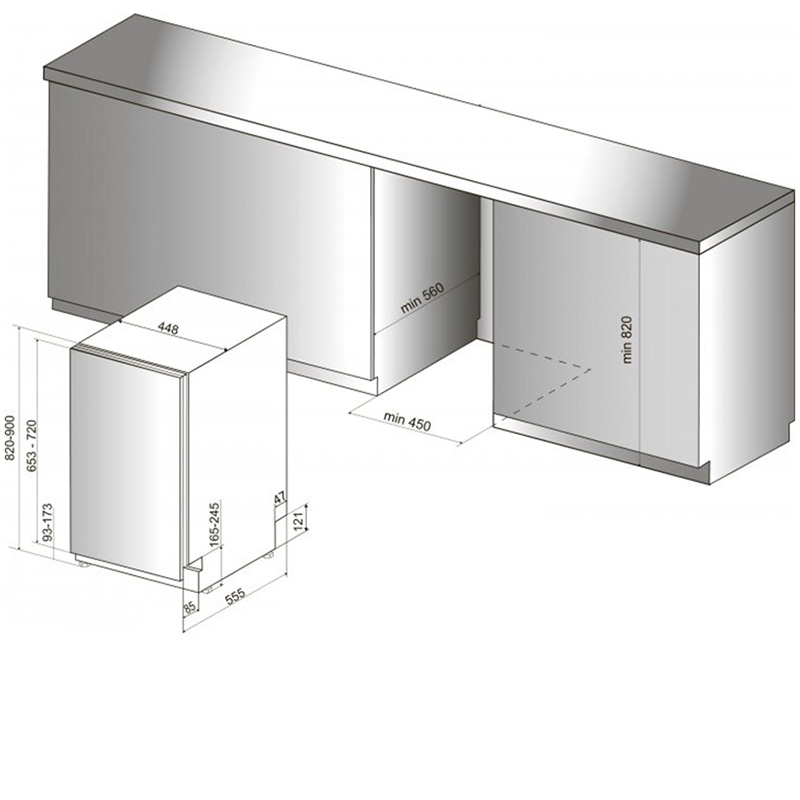 Mașină de spălat vase Hotpoint-Ariston HSIO 3O35 WFE