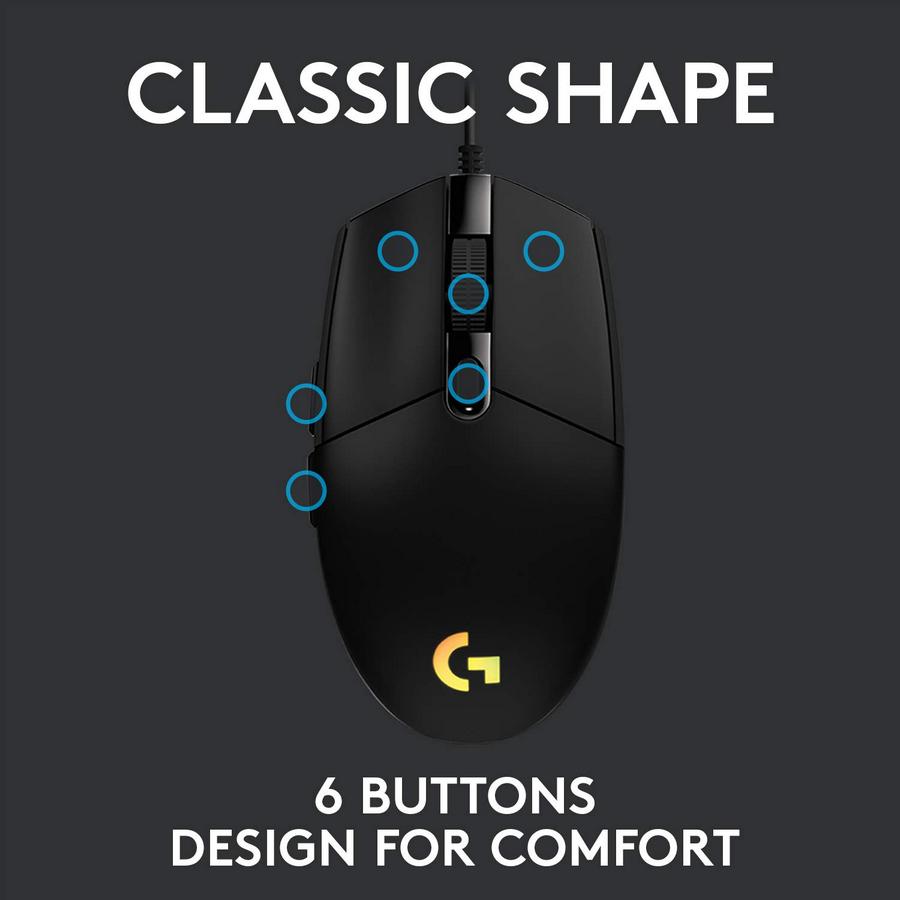 Игровая мышь Logitech G102, Чёрный