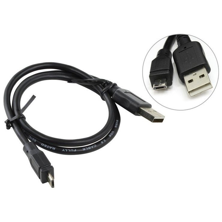 Cablu încărcare și sincronizare SVEN Micro USB 2.0 Micro B-Am, USB Type-A/micro-USB, 0,5m, Negru