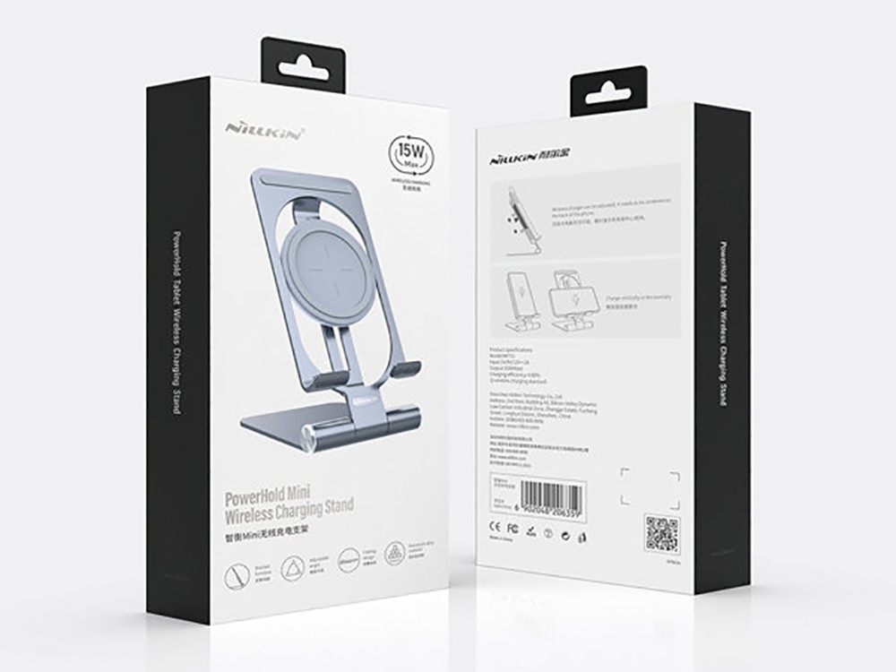 Беспроводная зарядка Nillkin PowerHold Mini, 15Вт, Серый