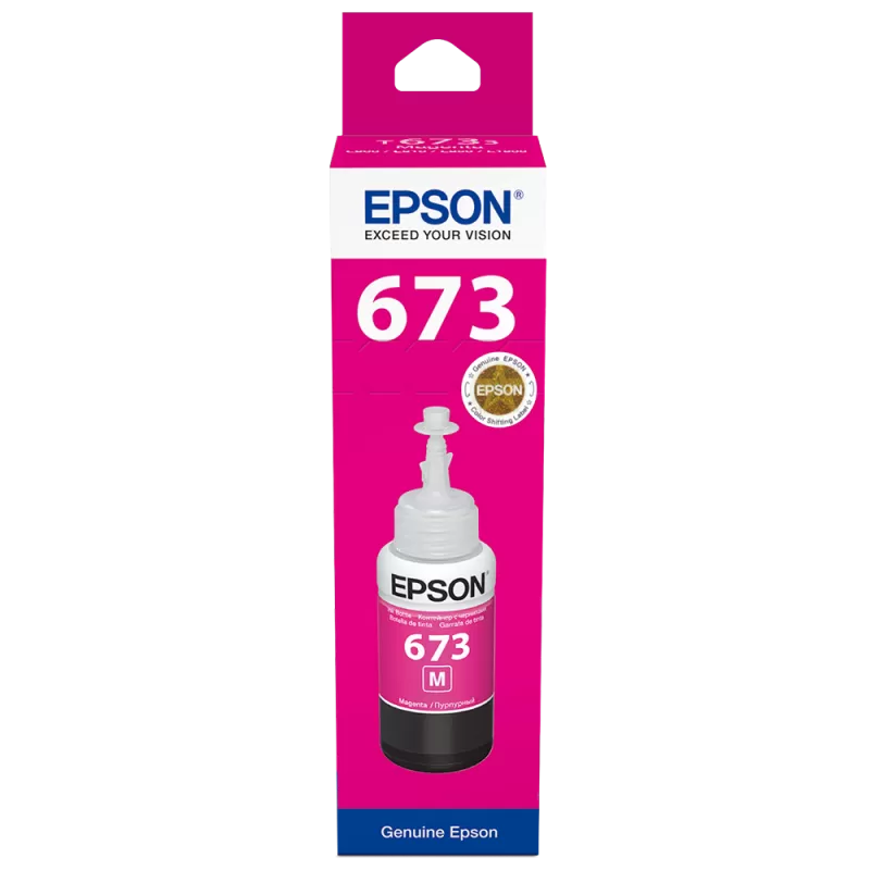 Контейнер с чернилами Epson T673, C13T67334A , Пурпурный