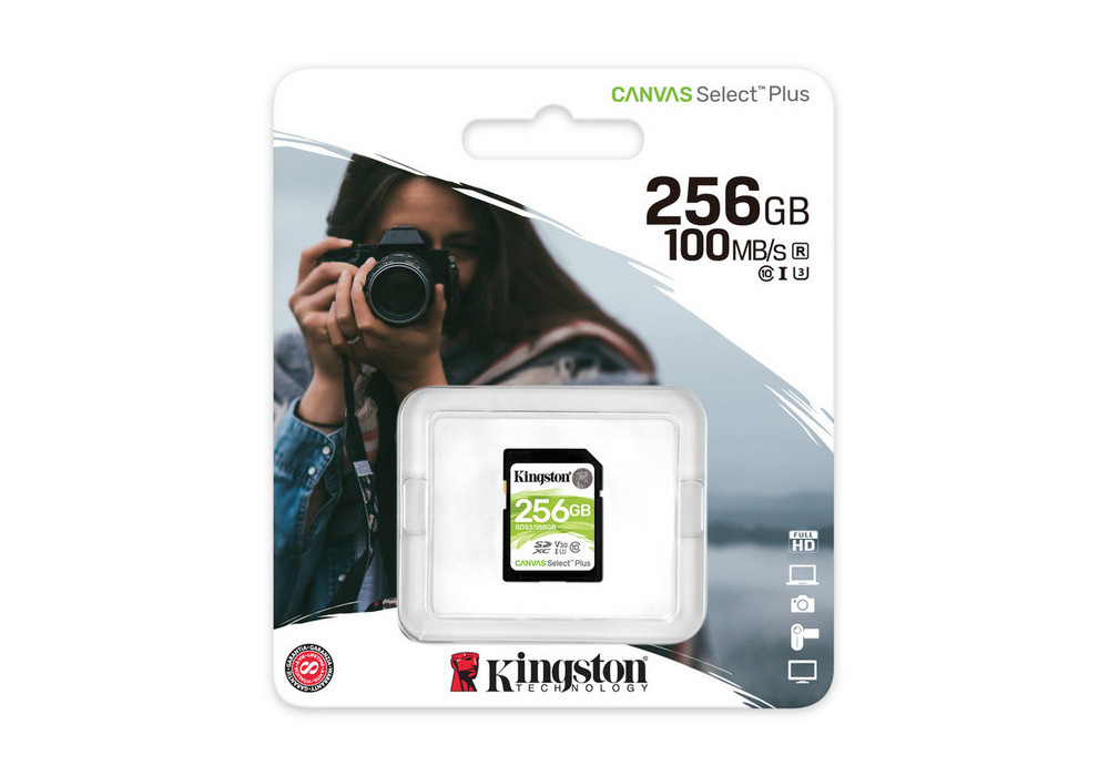 Карта памяти Kingston Canvas Select Plus, 256Гб (SDS2/256GB)