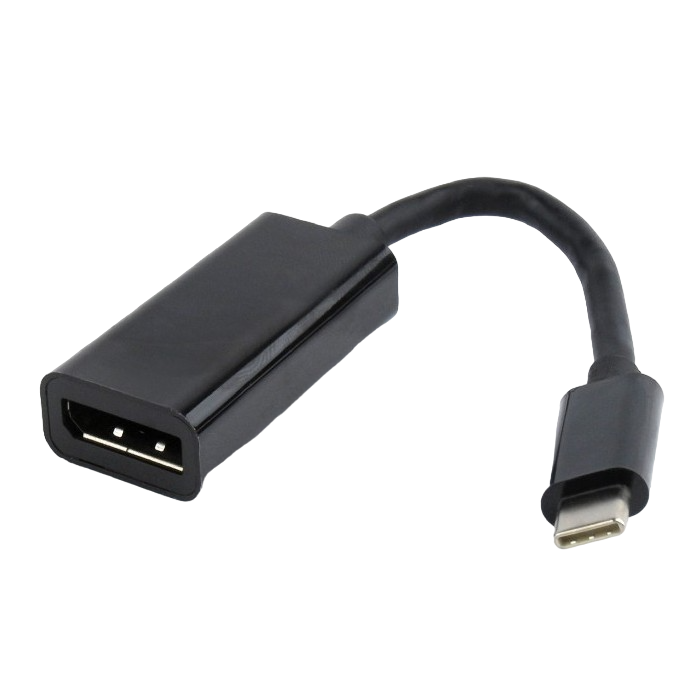 Adaptor Video Cablexpert A-CM-DPF-01, Type-C - DisplayPort (F), 0,15m, Negru