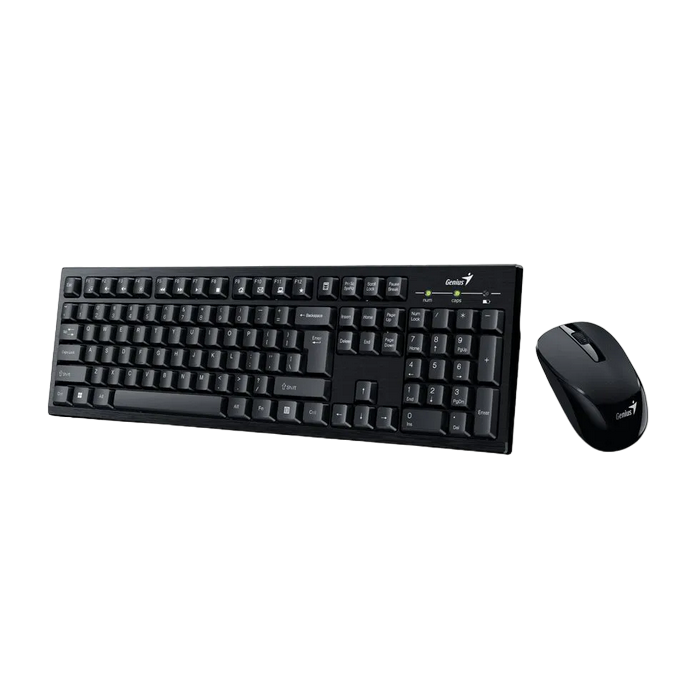 Wireless Keyboard & Mouse Genius Smart KM-8101, Fn keys, Low profile keycap, 1xAA/1xAA, Black, USB