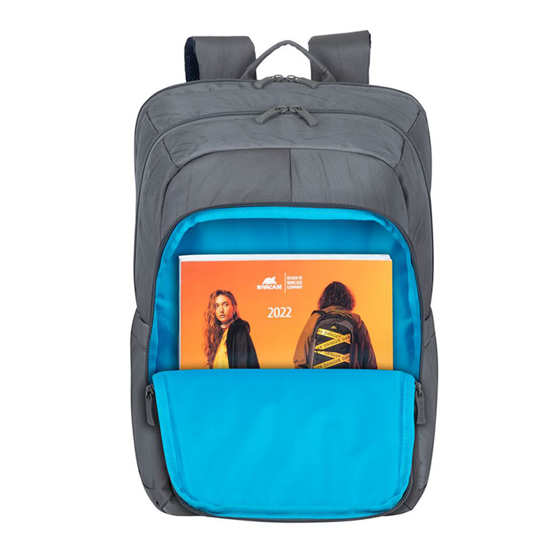 Rucsac pentru Laptop RivaCase 7569, 17.3", Poliester RPET ECO-FRIENDLY, Gri