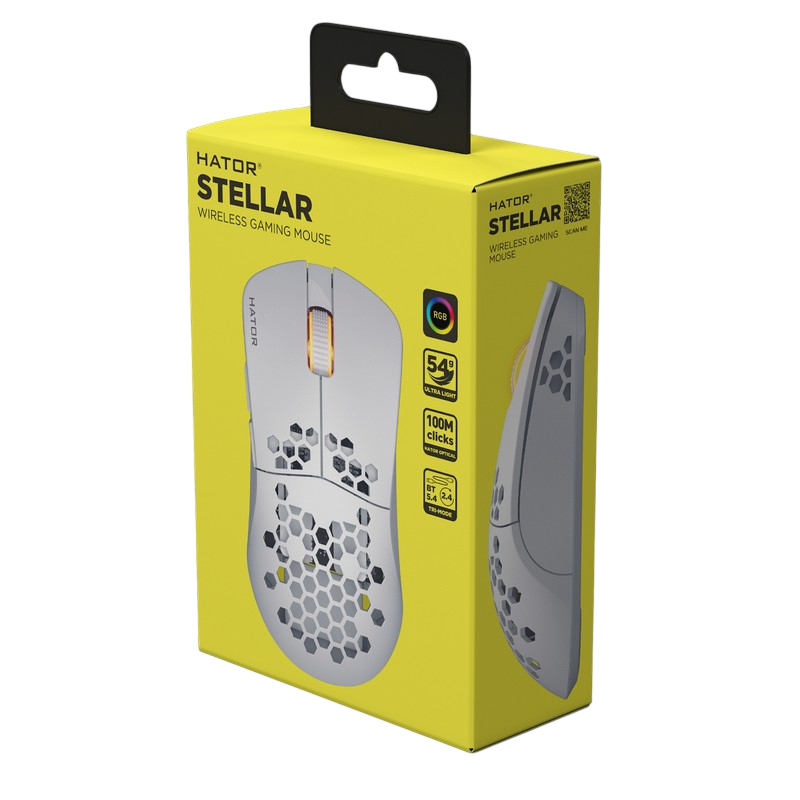 Mouse Wireless HATOR Stellar Fără fir Alb
