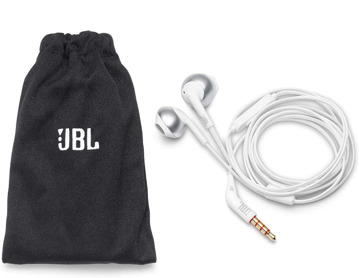 Căști pentru telefoane mobile JBL Tune 205, Cu fir, Argintiu
